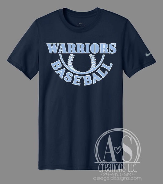Warriors Baseball Round NIKE tee