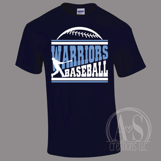 Warriors Baseball Grand Slam Navy Blue Tee