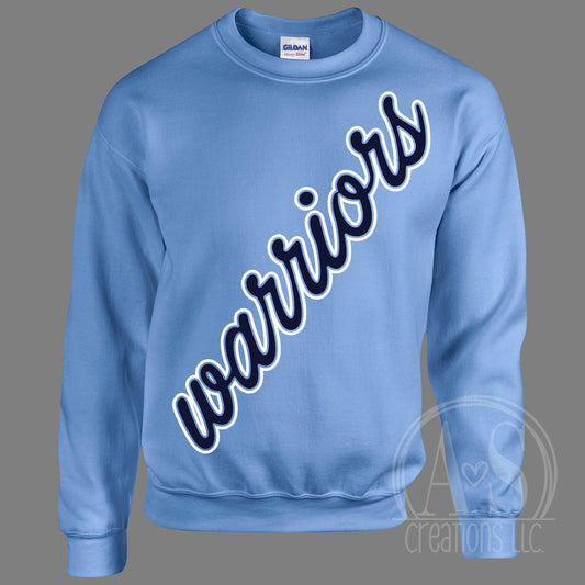 Warriors Diagonal Print - Carolina