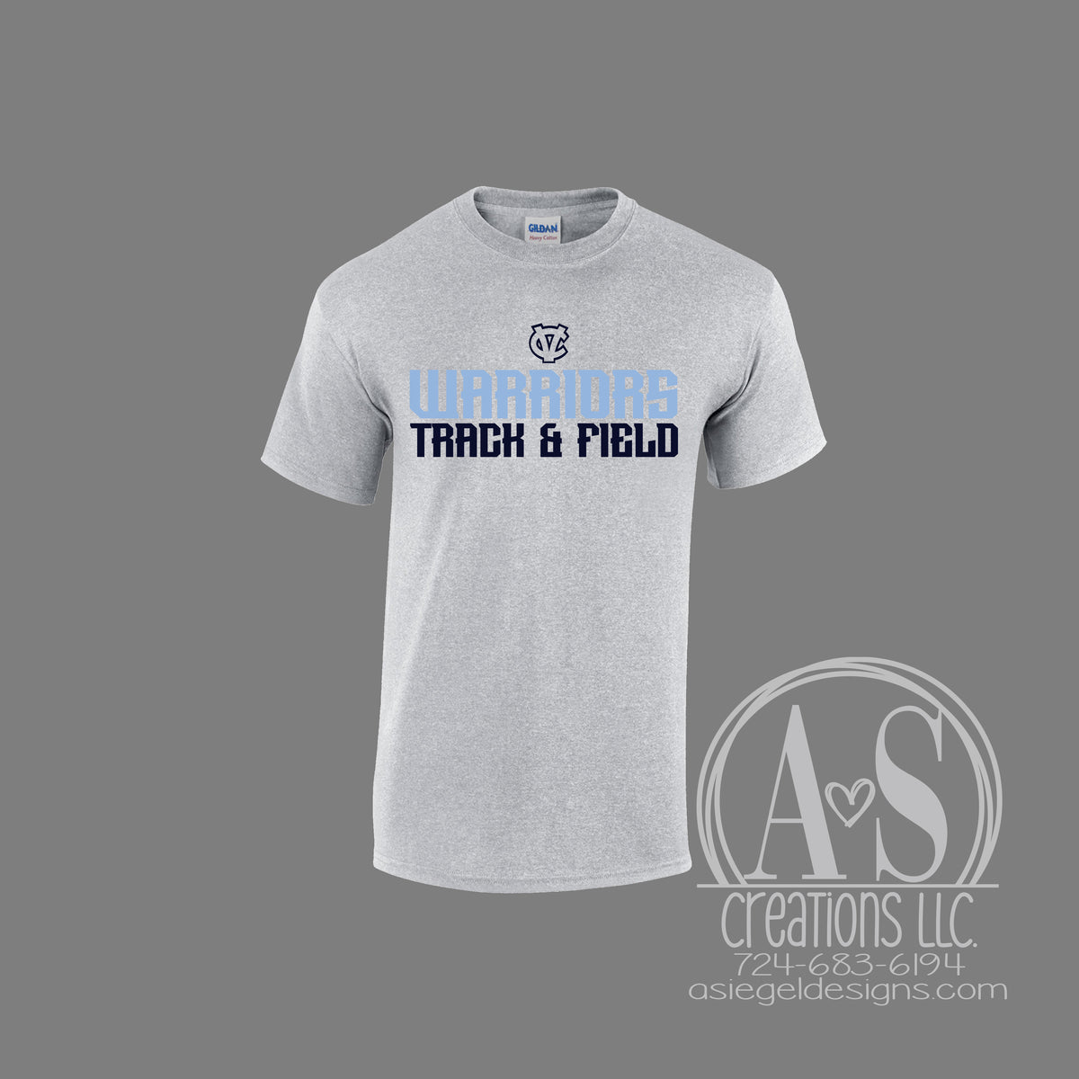 Warriors Track & Field - Sport Grey
