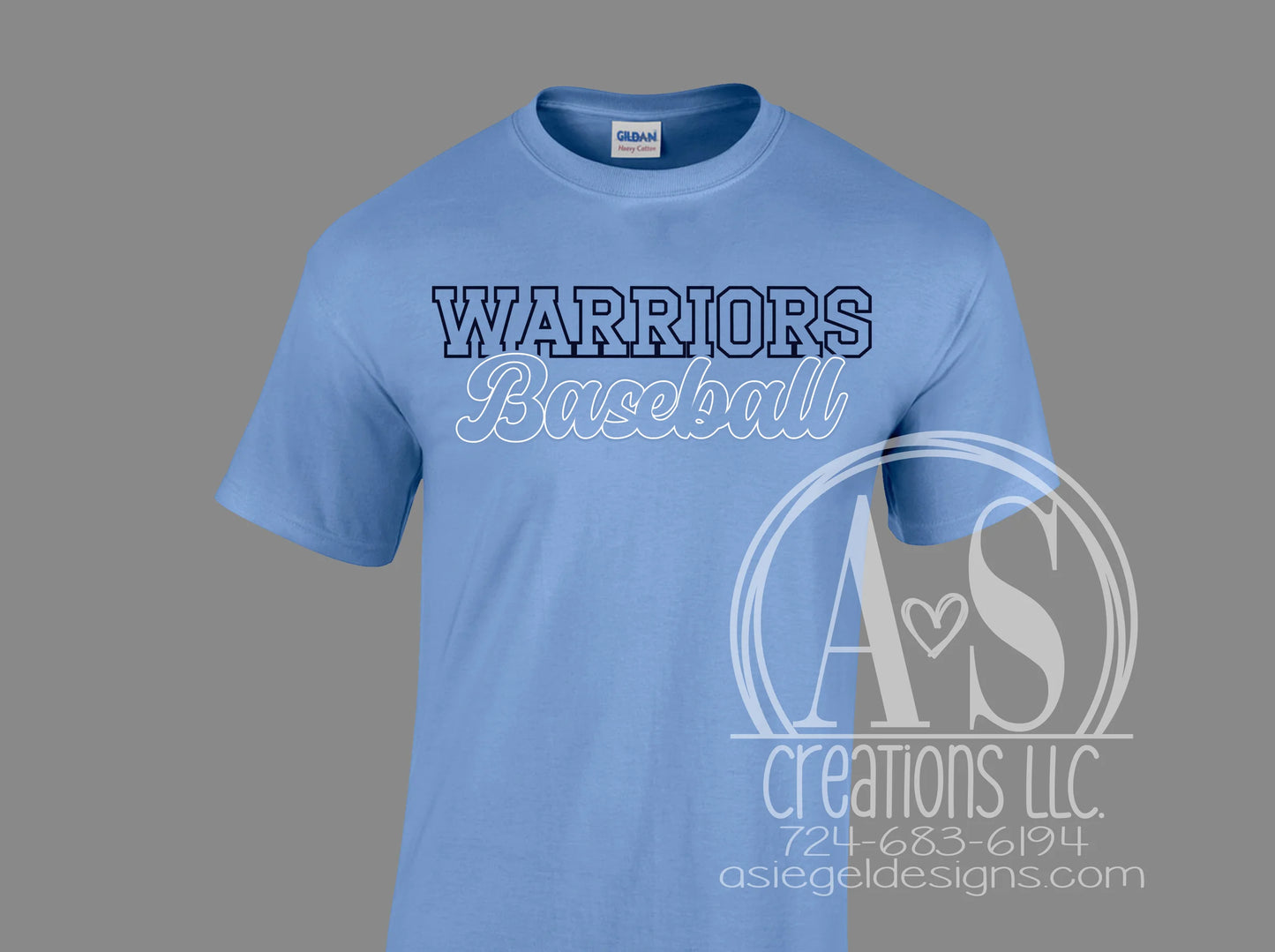 Warriors Baseball Outline - Carolina