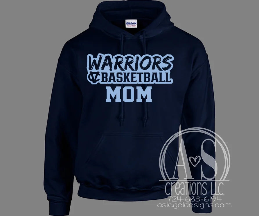 Warriors Basketball Mom - Navy