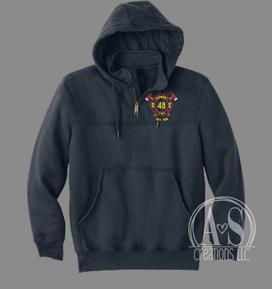 Harmony Twp Fire Carhartt 1/4 Zip Hoodie
