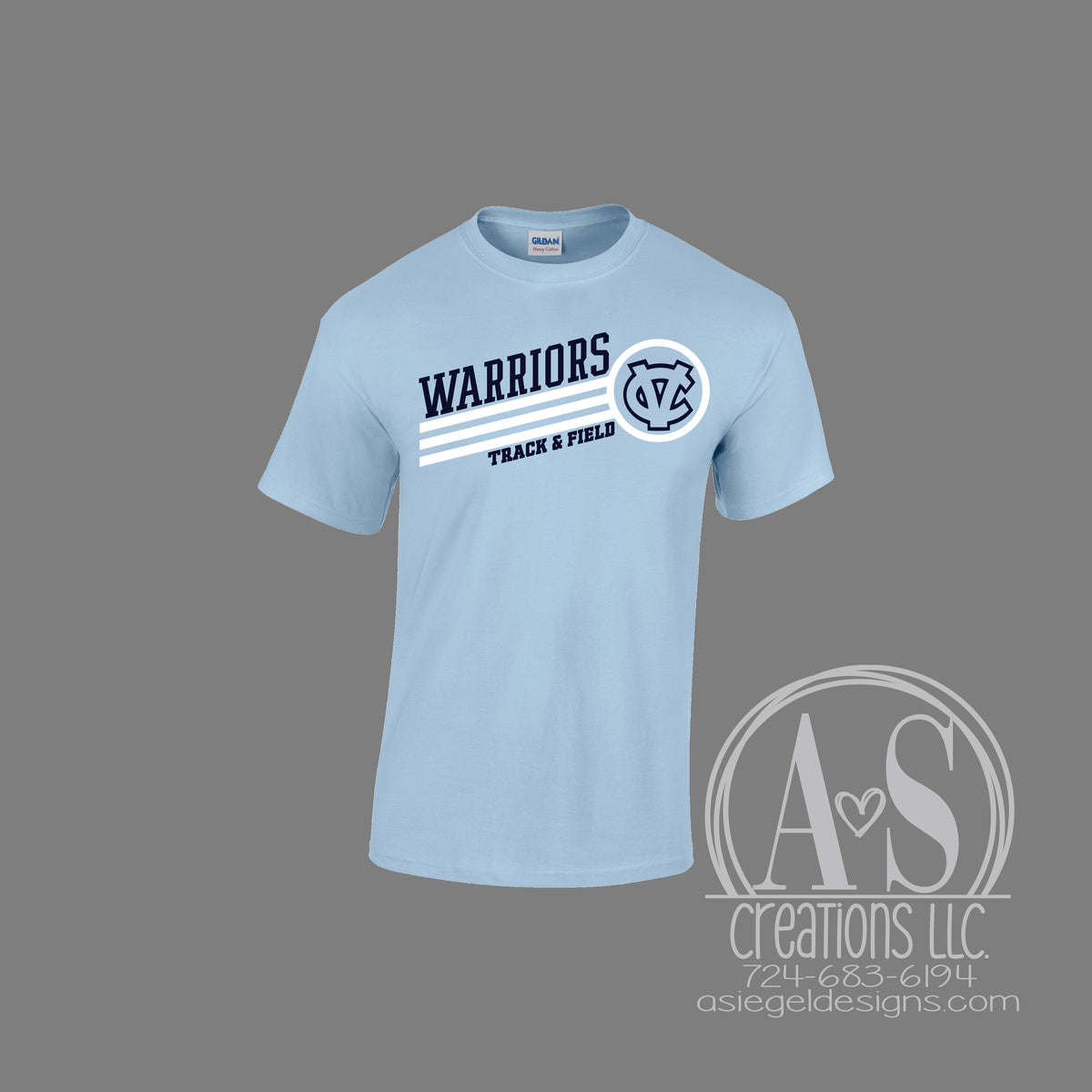 Warriors Track & Field - Light Blue