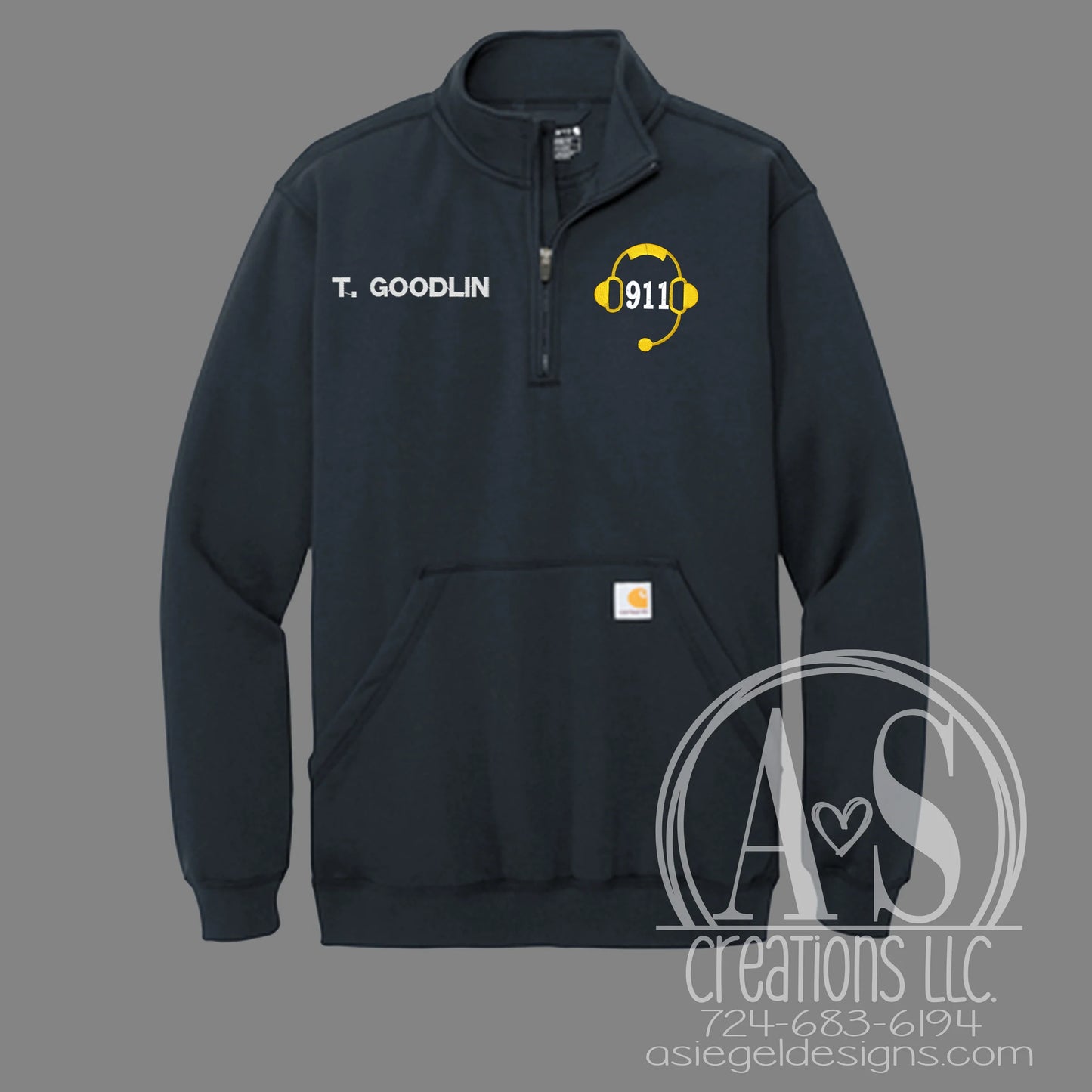 911 Dispatcher 1/4 Zip Carhartt Sweatshirt