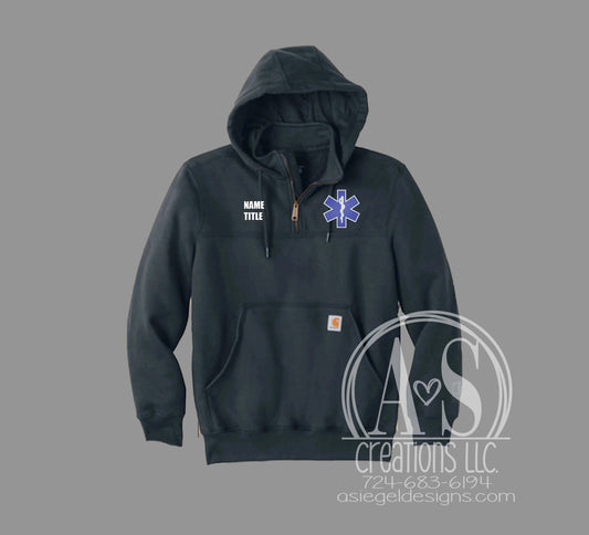 Star of Life 1/4 Zip Carhartt Hoodie