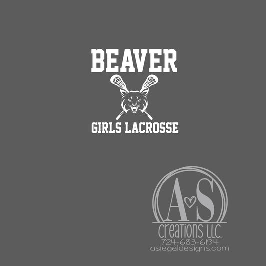Beaver Girls Lacross Decal