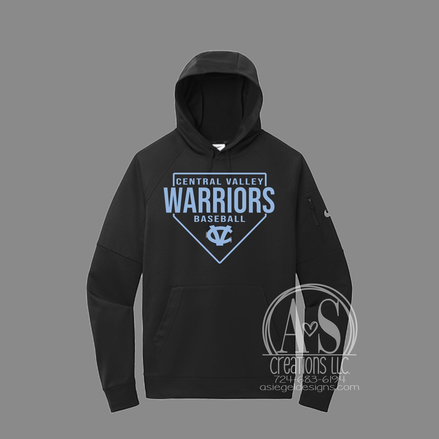 Home Plate NIKE hoodie - Black CVHS