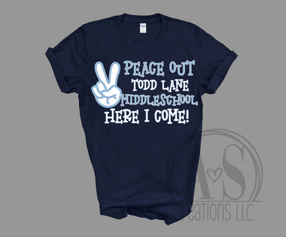 Peace Out end of year shirts