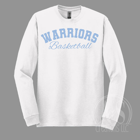 Warriors Basketball Polka Dots - White