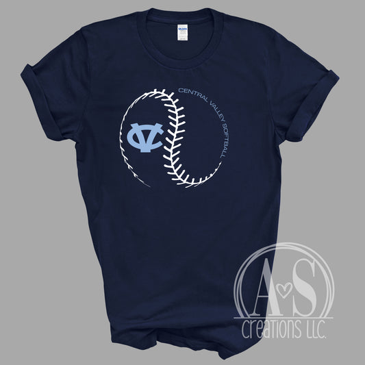 Warriors Softball laces - Navy