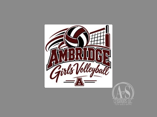 Ambridge Girls Volleyball Sticker