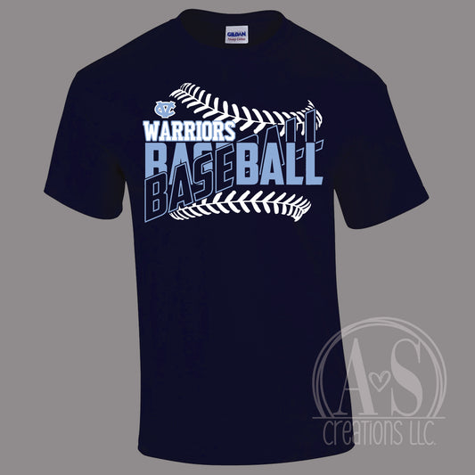 Warriors Baseball Navy Blue Tee