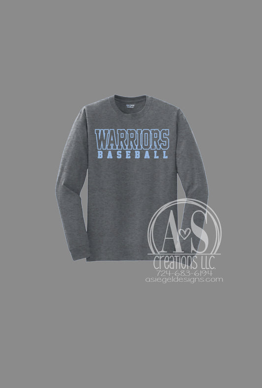 Warriors Baseball - Dark Heather Grey CVHS