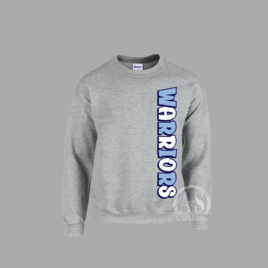 Warriors Vertical Design - Sport Grey