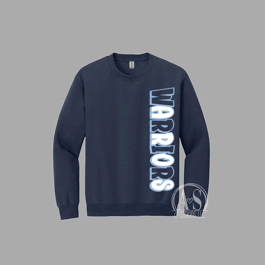 Warriors Vertical Design - Navy